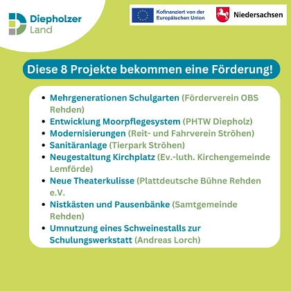 8 Projekte vom November 2024&nbsp;&copy;&nbsp;Samtgemeinde Altes Amt Lemförde