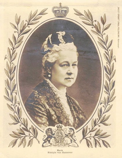 Korrespondenzkarte mit dem Bildnis der Königin Marie von Hannover Korrespondenzkarte mit dem Bildnis der Königin Marie von Hannover © Samtgemeinde Altes Amt Lemförde