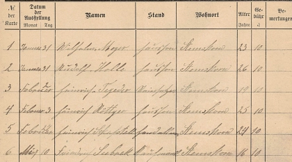 Verzeichnis über ausgegebene Radfahrkarten der Gemeinde Stemshorn 1901-1926 (© Samtgemeindearchiv Lemförde) Verzeichnis über ausgegebene Radfahrkarten der Gemeinde Stemshorn 1901-1926 (© Samtgemeindearchiv Lemförde) © Samtgemeinde Altes Amt Lemförde